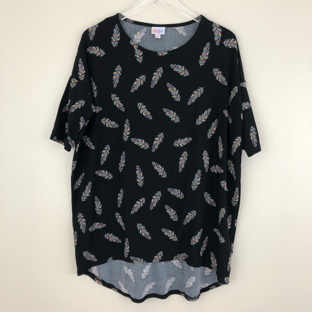 LuLaRoe | Black Feather Irma Top